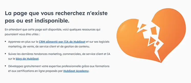 Les pages d’un site web : la page 404