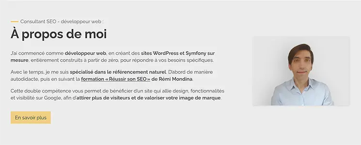 Les pages d’un site web : la présentation de l’entreprise sur la page d’accueil