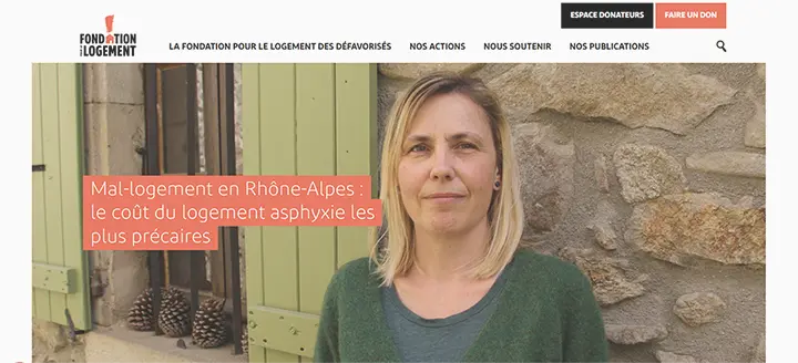 Site institutionnel : exemple de la Fondation Abbé Pierre